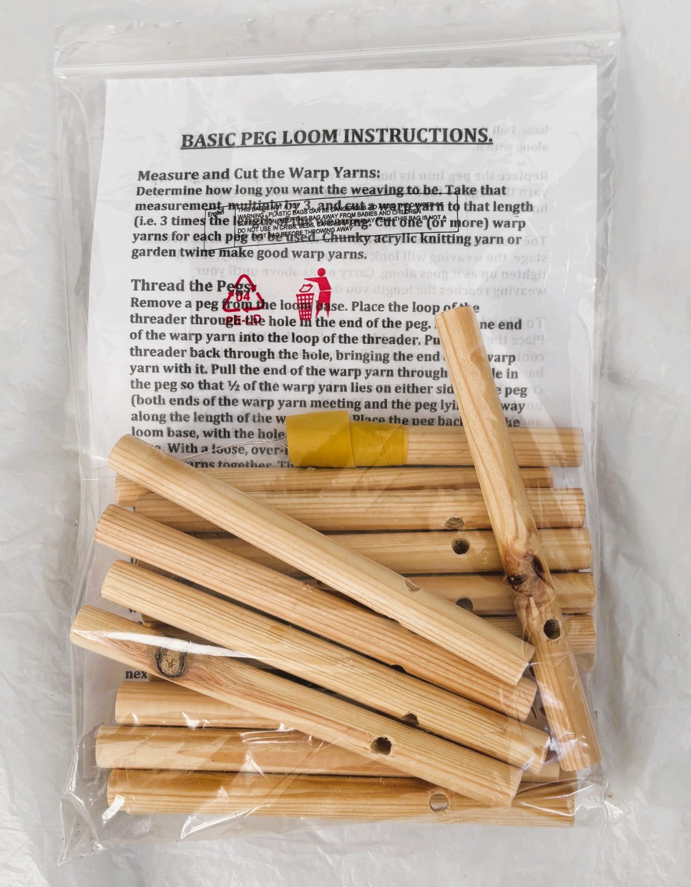Pegs and Instructions.